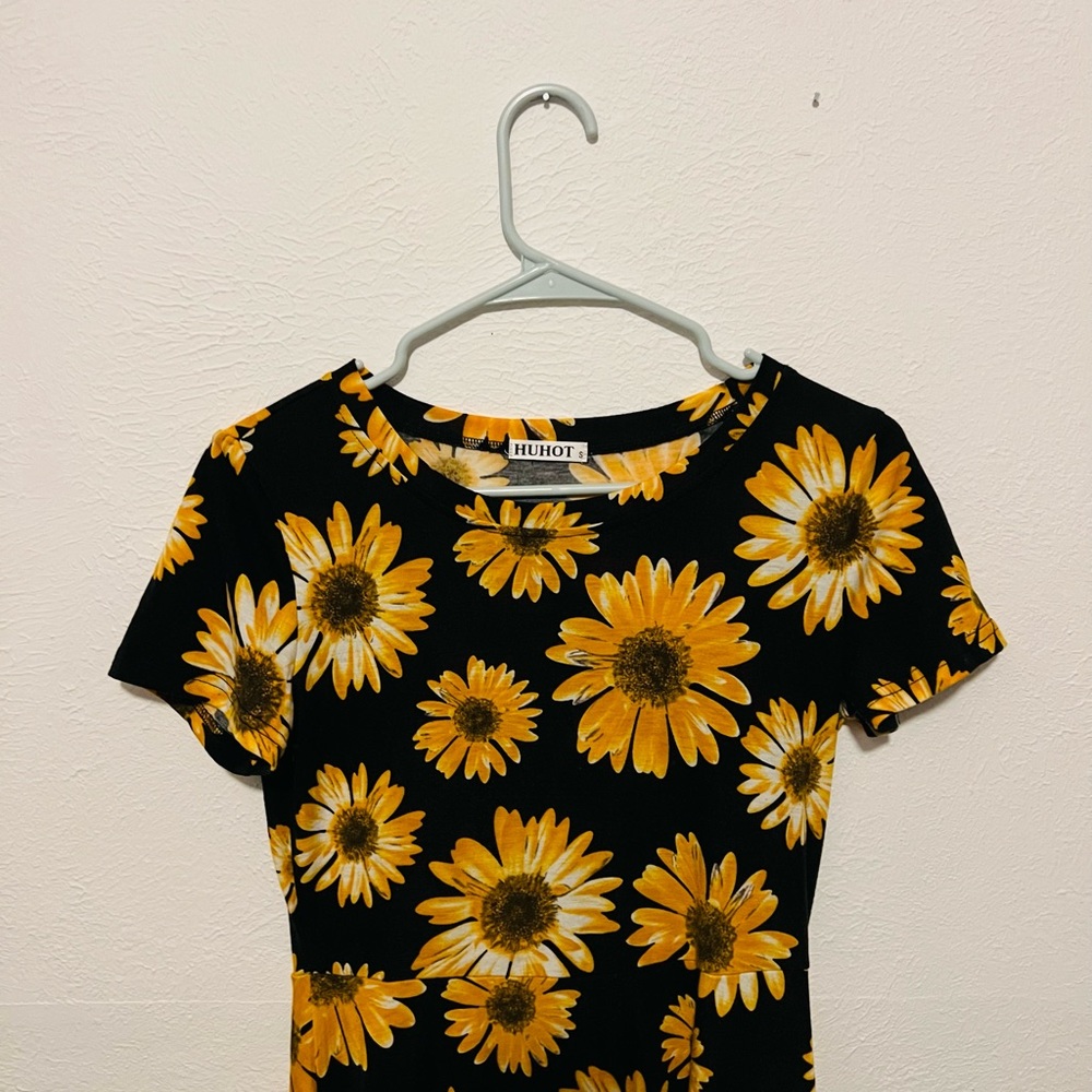 Summer Sunflower Floral Casual Dress